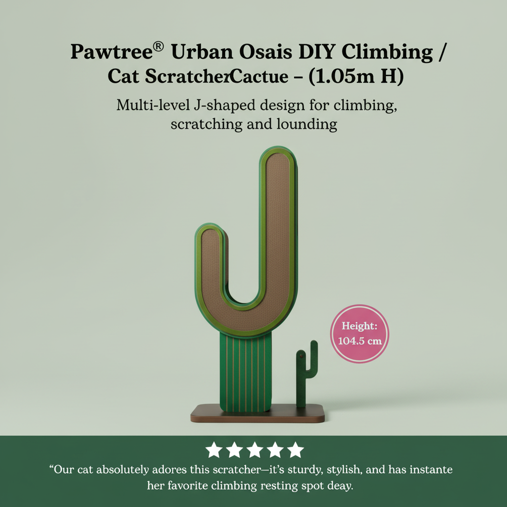 Pawtree® Climbing Cat Scratcher / Cat Tree - Cactus L (1.05m H)