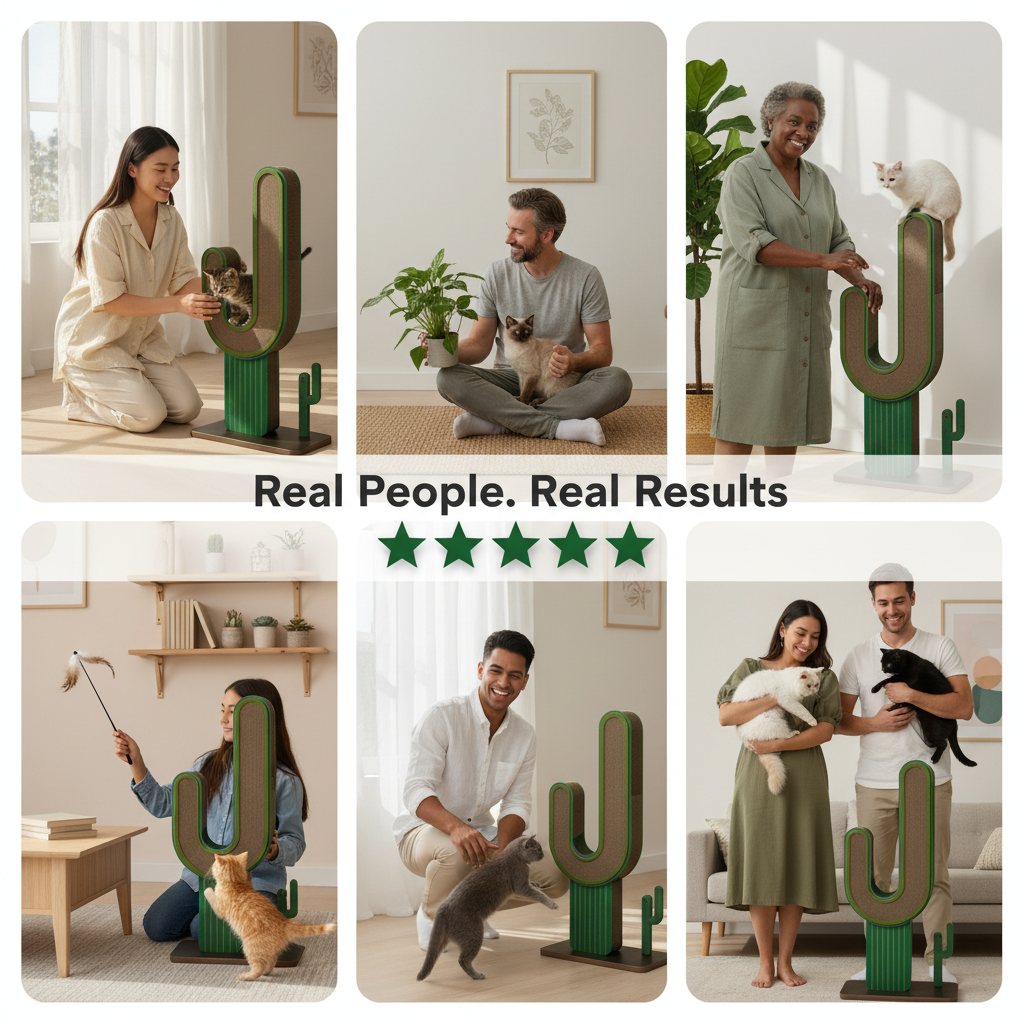 Pawtree® Climbing Cat Scratcher / Cat Tree - Cactus L (1.05m H)