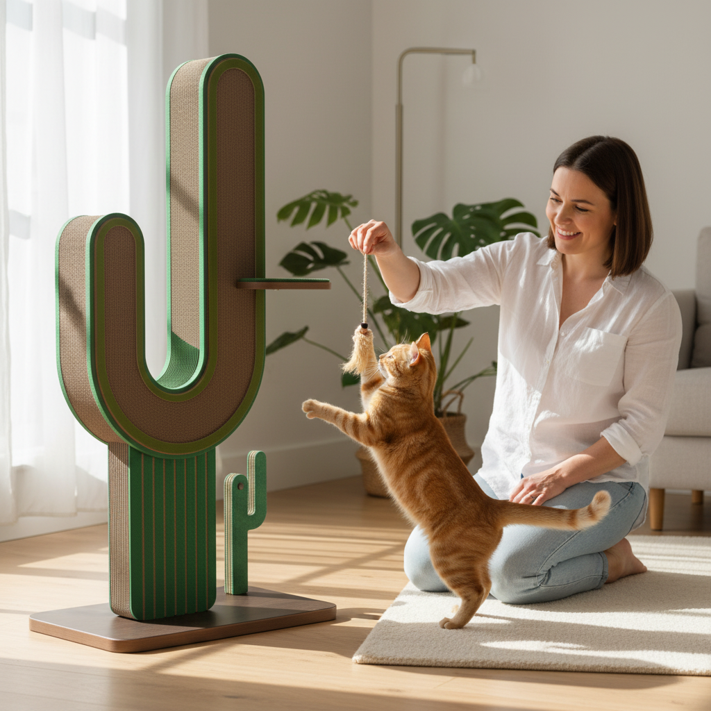 Pawtree® Climbing Cat Scratcher / Cat Tree - Cactus L (1.05m H)